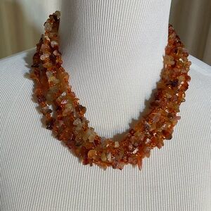 Vintage ❤️Five-strand Carnelian necklace
